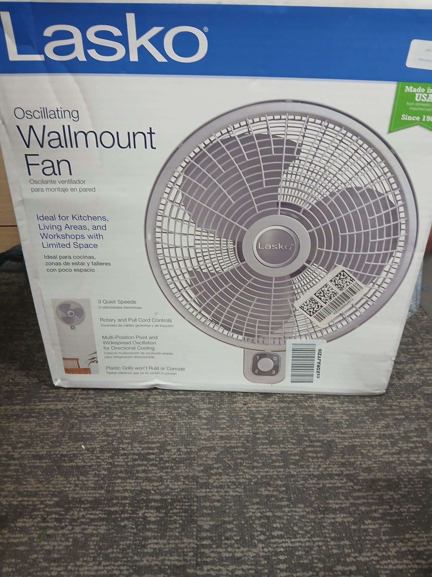 Oscillating Wall Mount Fan