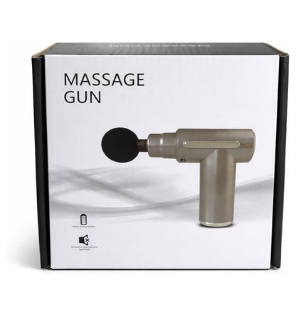 Mini Portable Massage Gun with 4 Heads, USB Rechargable, Quiet Brushless Motor, Durable and Lightweight Design for Full Body (New In Box)