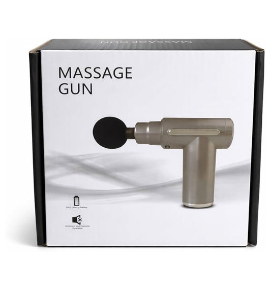 Mini Portable Massage Gun with 4 Heads, USB Rechargable, Quiet Brushless Motor, Durable and Lightweight Design for Full Body (New In Box)