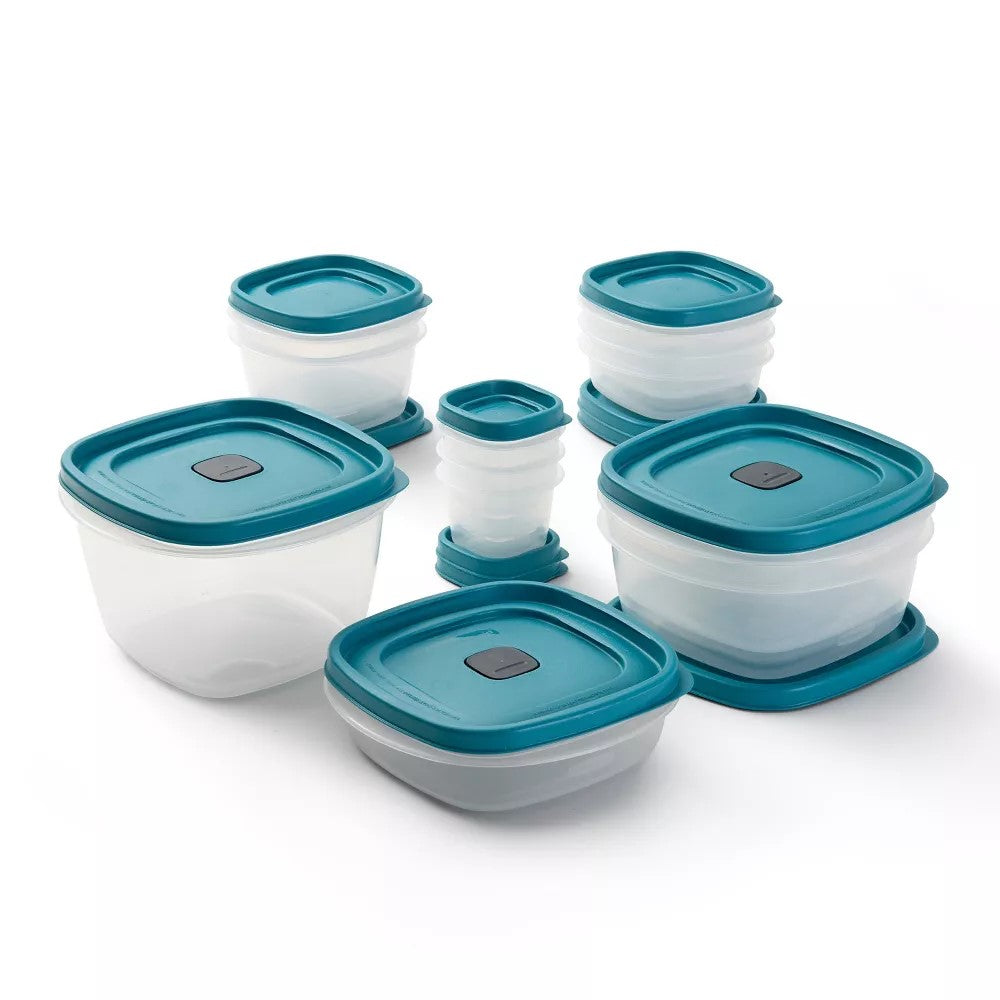 Rubbermaid 24pc Easy Find Lids Food Storage Container Set Peacock