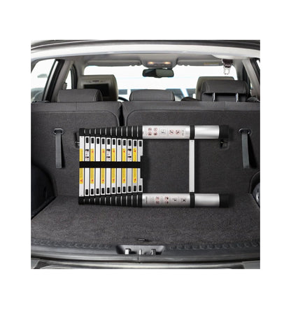 Telescoping Ladders, EN131 Standards Aluminum Extension Ladder Multi-Purpose Collapsible Ladder for RV or Outdoor Work 12.5Ft./3.8M (New in Box)
