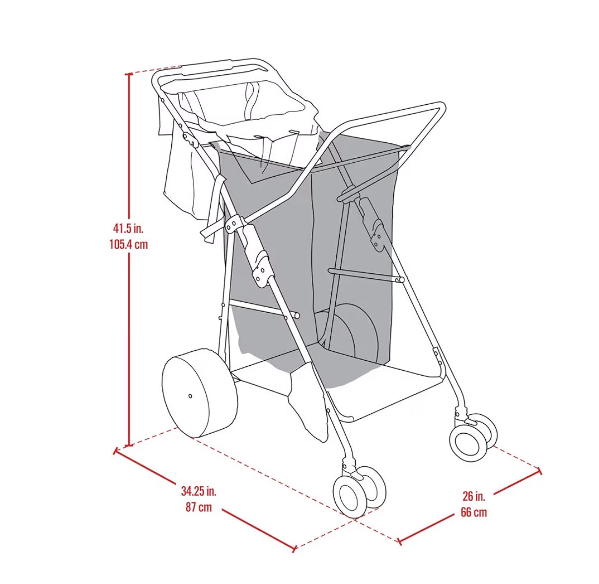 Rio Beach Wonder Wheeler Deluxe Beach, Lawn and Utility Foldable Cart