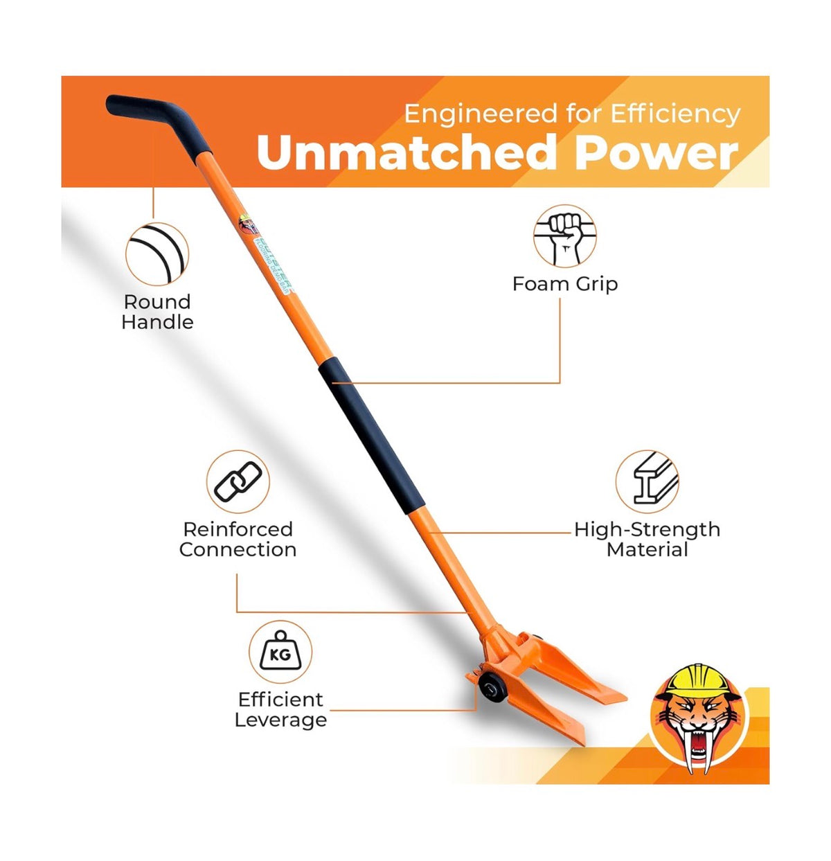 60 Inch Flooring Demo Bar with Steel Wheels Heavy Duty Rolling Pry Bar for Hardwood, Laminate, Vinyl, Tile Underlayment & Subfloor Removal Long Handle Steel Crowbar & Nail Puller (New)