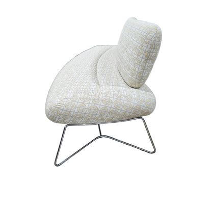 Allermuir Freeflow Modernist Curved Reception Bench With Backrest and Chrome Base