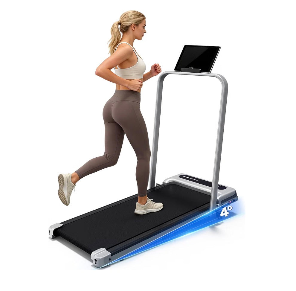 Yugud Waling Pad, Walking Pad Treadmill for Home, Office, Portable Under Desk Treadmill with Remote Control and LED Display, Walking, Jogging, Running Machine (Silver) (New in Box)