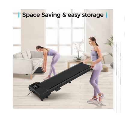 Walking Pad Treadmill for Home, 3.0HP Under Desk Treadmill with 6 Percent Incline, Mini Portable Walking, Running Machine Slim Compact Motorized Electric Treadmill with 300lbs Capacity (Black) (New in Box)