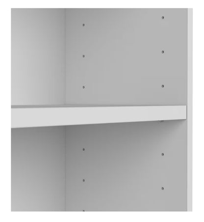 Bush Home Small 2 Shelf Bookcase, 2 Tier Bookshelf Storage Cabinet with Adjustable Shelf for Living Room, Bedroom or Home Office, Universal Collection (White) (New in Box)