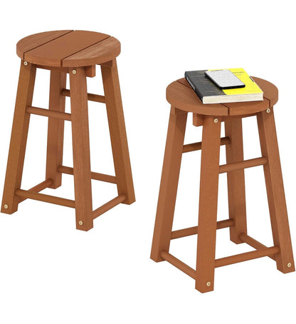 Furinno TIOMAN Outdoor Barstool, Set of 2, 18 Inch Bar Stool in Teak Oil, for Patio, Garden, Porch (Natural) (New in Box)