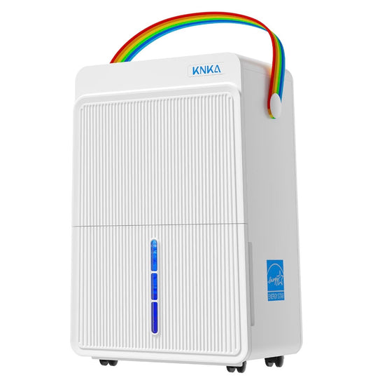 KNKA Energy Star 550 Sq.Ft. Dehumidifer for Basement, Max 80 Pint/Day Dehumidifier with Drain Hose, Dehumidifier for Home, Bedroom, Bathroom, Large Room, Smart Humidity Control, Sleep Mode (White) (New in Box)