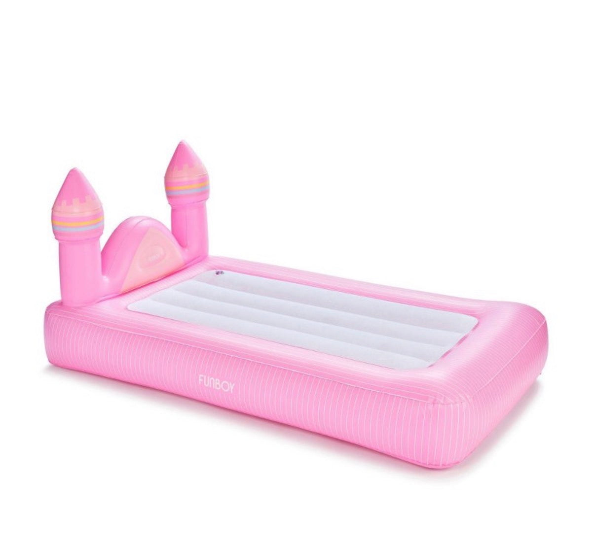 FunBoy Pink Castle 15 inch H Kids Sleepover Twin Air Mattress Bed with Elecric Pump