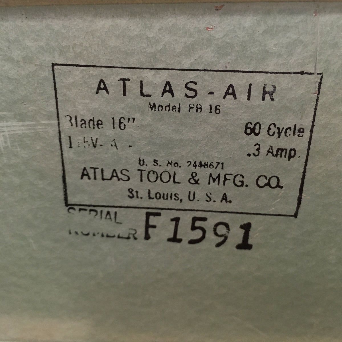 Vintage Atlas Air Box Fan