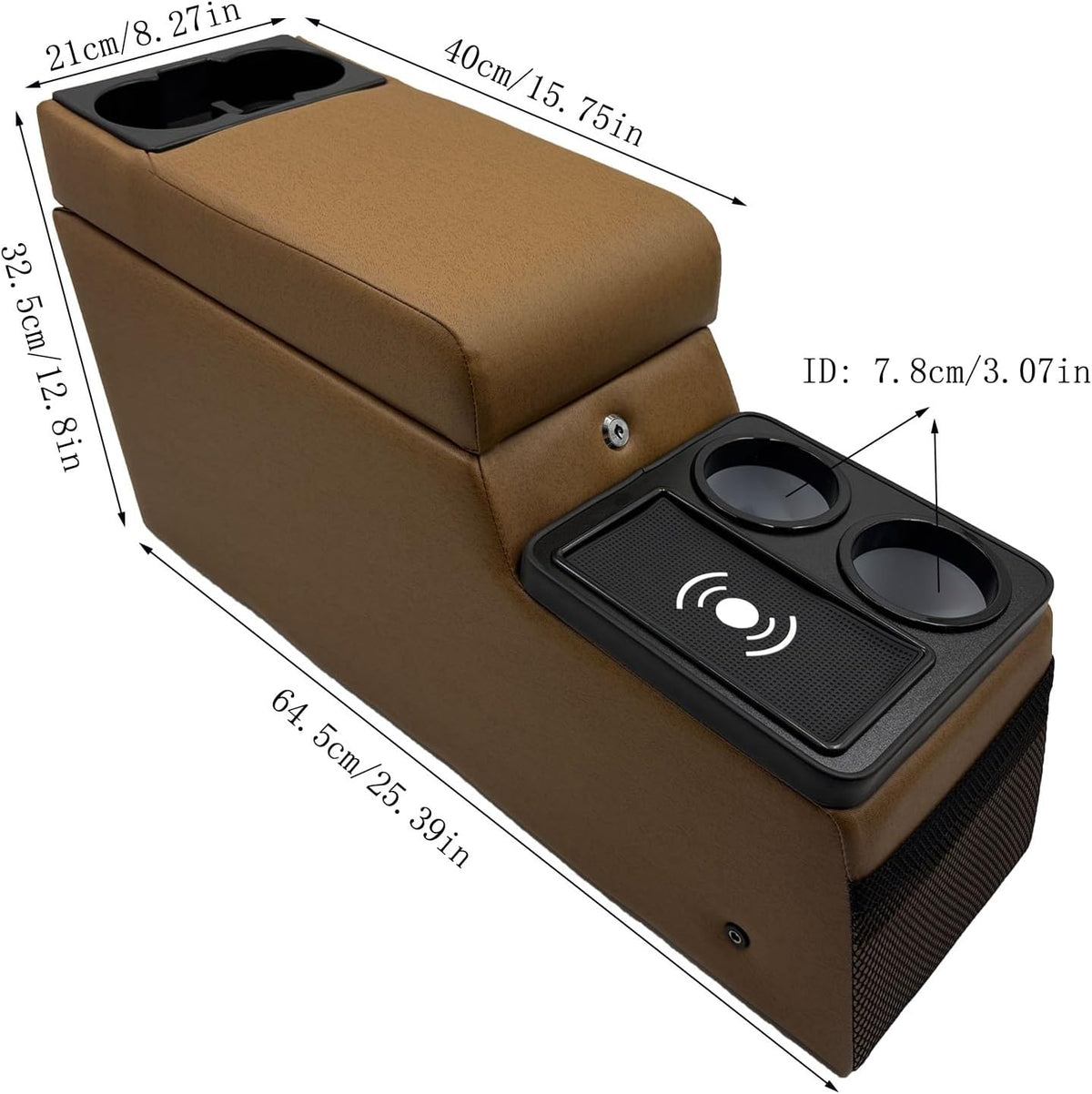 Truck Center Console Organizer with Wireless Charging for Jeep