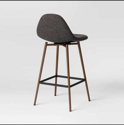 24.5 Inch Copley Counter Height Barstool with Footrest (Dark Gray) (New in Box)