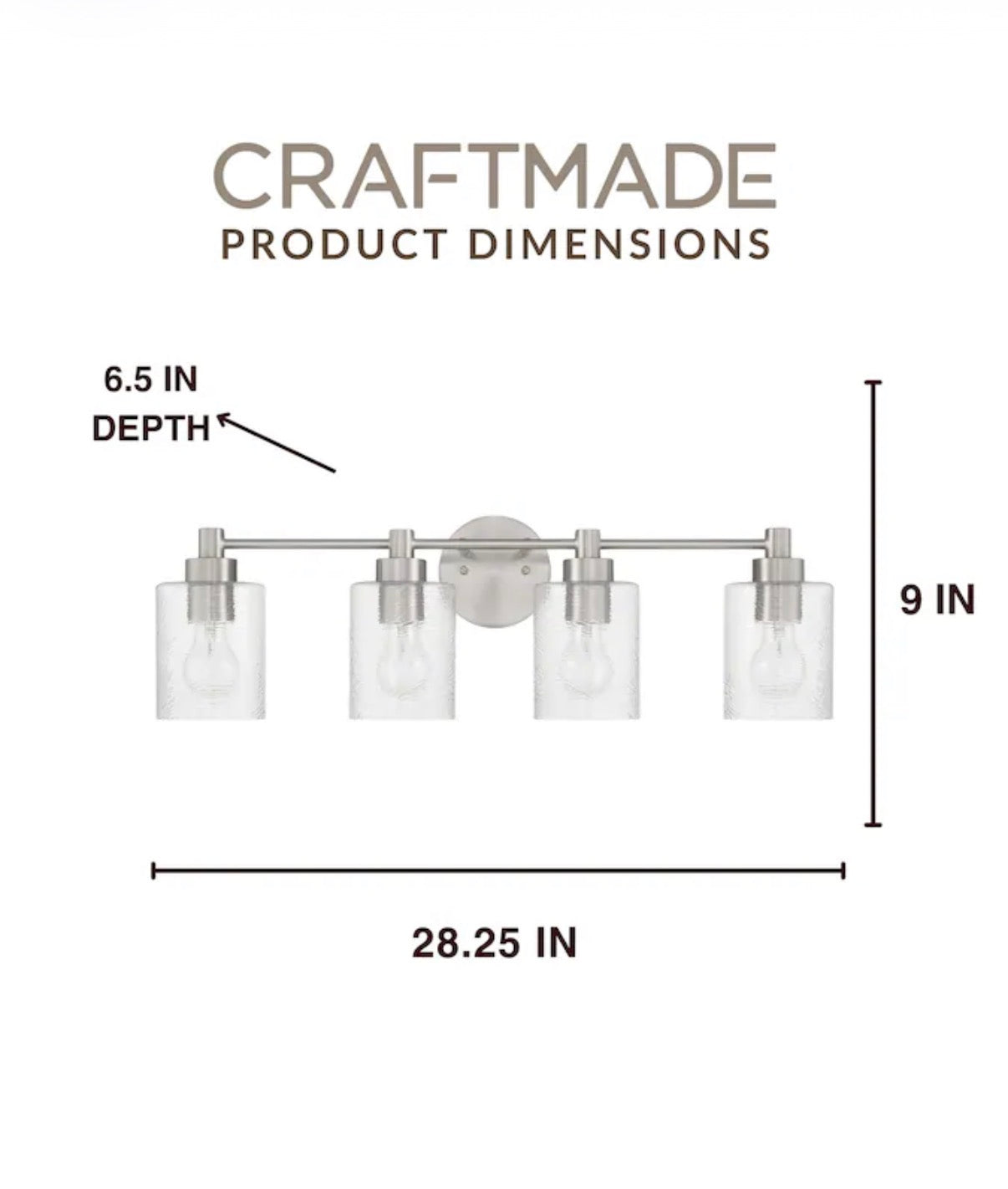 Lyndsey 28.25 inch 4 light brushed nickel transitional bathroom vanity light