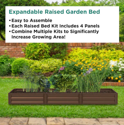 Sta-Green expandable metal raised garden bed. kit includes 7.5 cu ft. 36 inch W X 36 inch L X 10 inch H  New in box