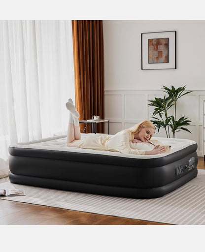 Queen Size Air Mattress 22 inch Inflatable Blow Up Mattress Airbed with Built-In Pump (New in Box)