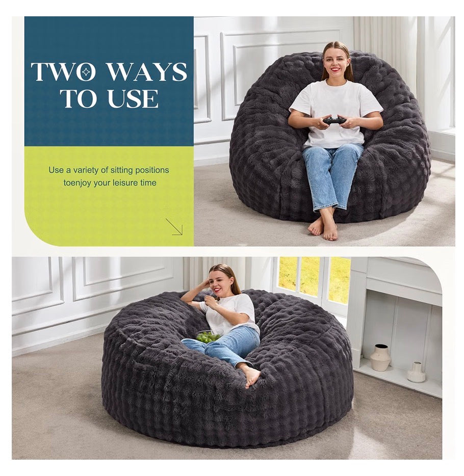 Adult Bean Bag Chair - 5 Ft. Big Oversized Chair