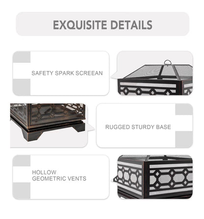 Outdoor Fire Pit - 26 inch wood burning firepit