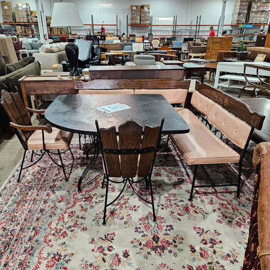 Vintage 70's Corner Kitchen Table & Chairs