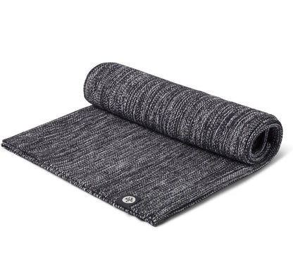 Manduka Shala Yoga Rug 71 Inch X 26 Inch Outdoor Yoga & Meditation Foldable & Machine Washable Natural Cotton Handmade (Black) (New)