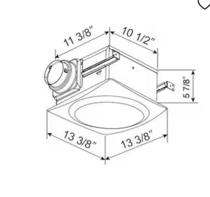 Aero Pure Slim Fit Quiet Bathroom Exhaust Fan 0.9-Sone 120-CFM Satin Nickel Decorative Bathroom FAn (Energy Star Certified)