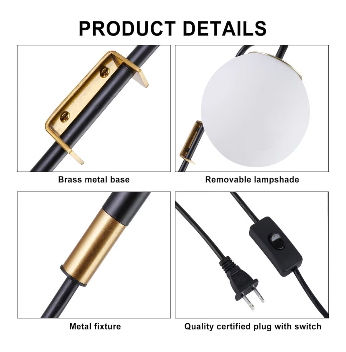 Modern Plug in Wall Light