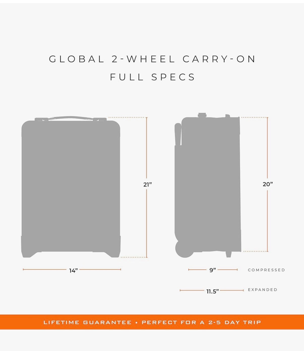 Briggs & Riley Global 2 Wheel Expandable Carry On-Luggage for International Travel, Suitcase with Wheels, Soft side Rolling Bag for Men & Women, Self-Repairing Zipper Baseline Collection (Black) (New in Box)