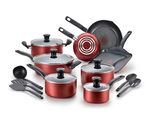 T-Fal Initiatives Non-Stick Cookware Set 18 Piece