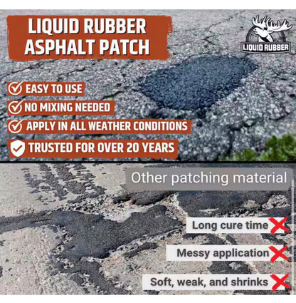 Asphalt Patch 44 lbs Pail Ready to Use Pothole Repair for Driveways, Parking Lots, Paths & Roads-All-Weather Application (New)