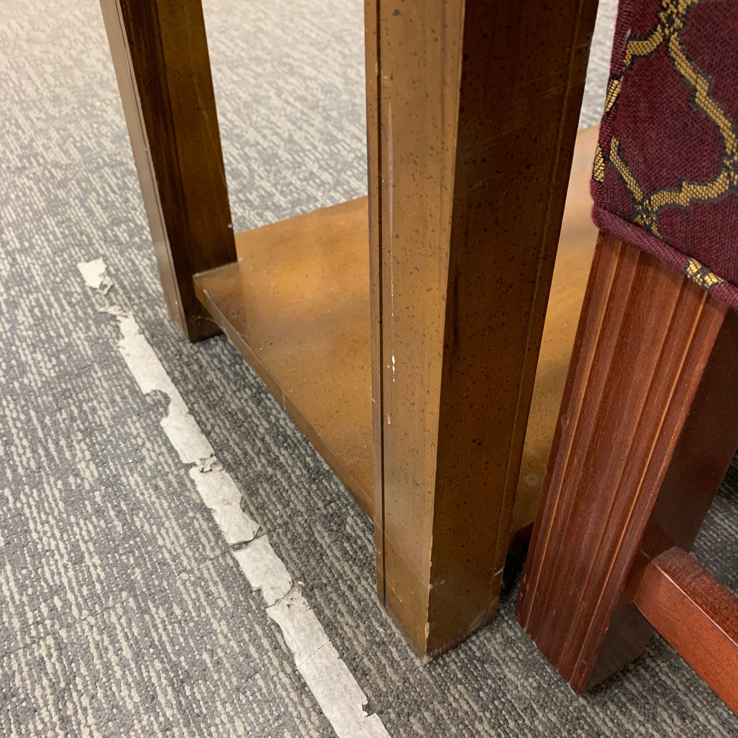 Sofa Table with Glass and Caning Top