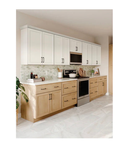 Arcadia 36 Inch W X 42 Inch Height X 12 Inch D White Laminate Wall Fully Assembled Cabinet Recessed Panel Shaker (New in Box)