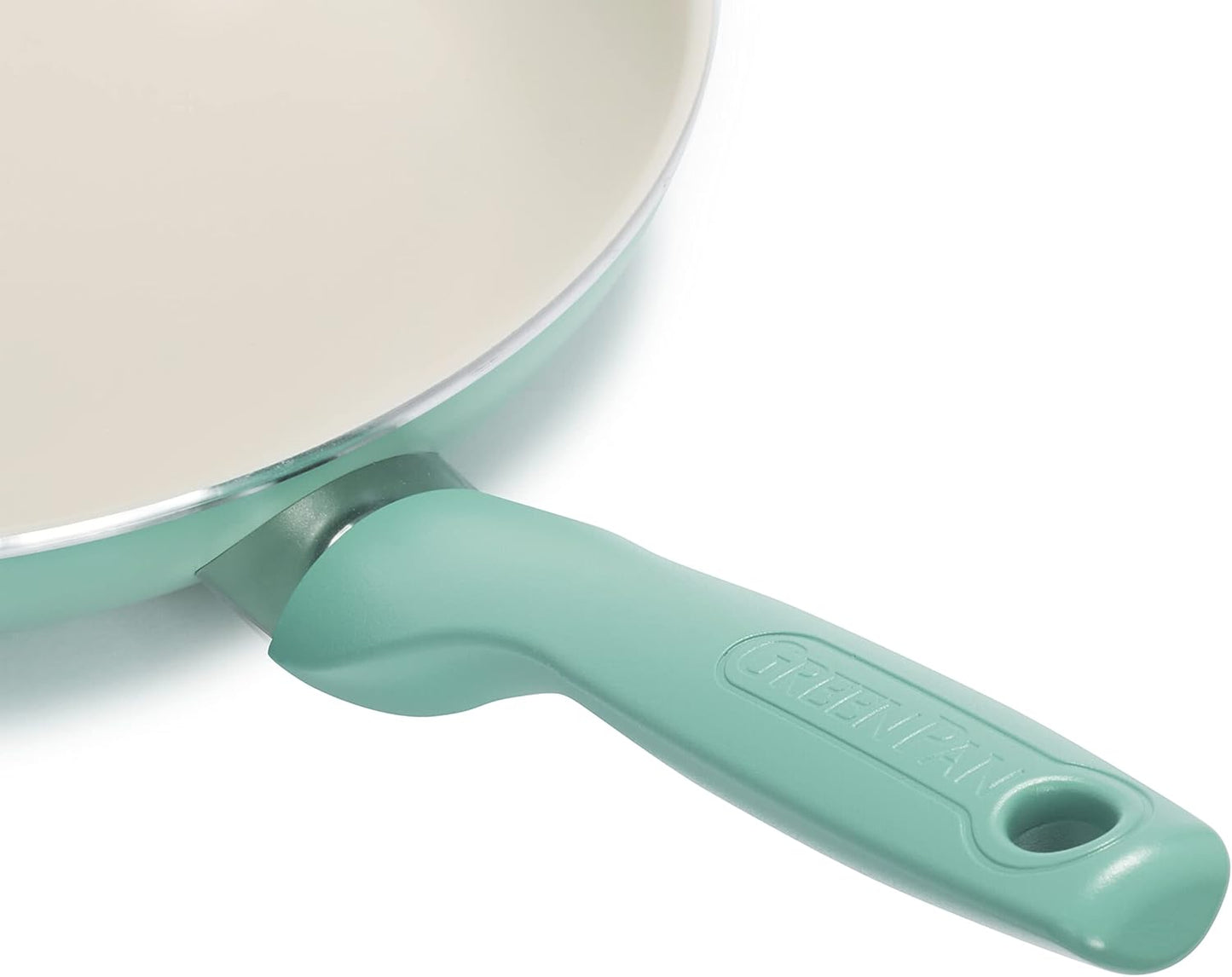 GreenPan Rio Healthy Ceramic Nonstick 8" and 10" Frying Pan Skillet Set, PFAS-Free, Dishwasher Safe, Turquoise