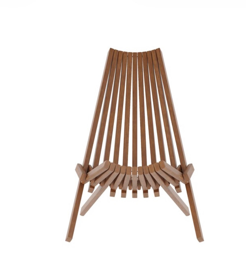 Delia Commercial Grade Indoor/Outdoor Folding Acacia Wood Chair