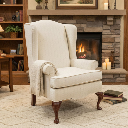Ivory Queen Anne Chair