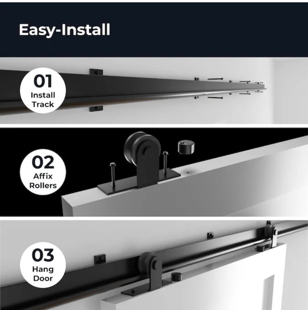Reliabilt - 36 inch X 84 inch MDF Solid Core Single Barn Door (Hardware Included)