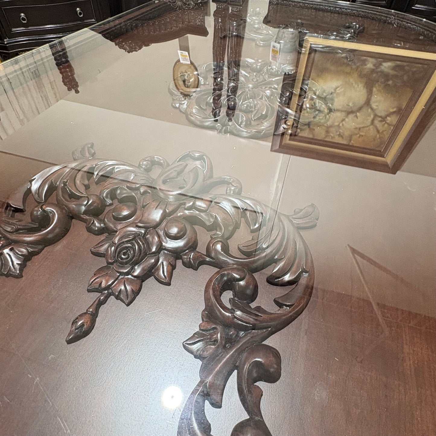 Glass Top Dining Table