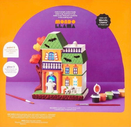 Mondo Llama  - paint - your own lit haunted house kit