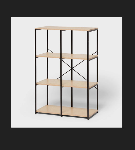 11 Inch 6 Cube Storage Shelves Modular Decorative Storage Furniture Anti-Tip, Open Shelves (Light Wooden Color) (New in Box)