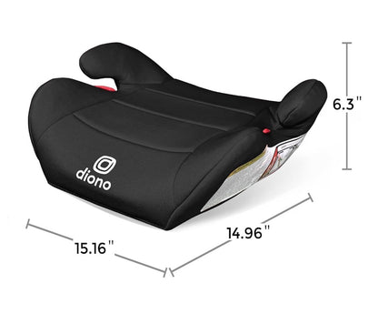 Diono Solana Lite Backless Booster Car Seat, Lightweight & Portable for Travel, Machine Washable Covers, 40-100lbs (Black) (New in Box)
