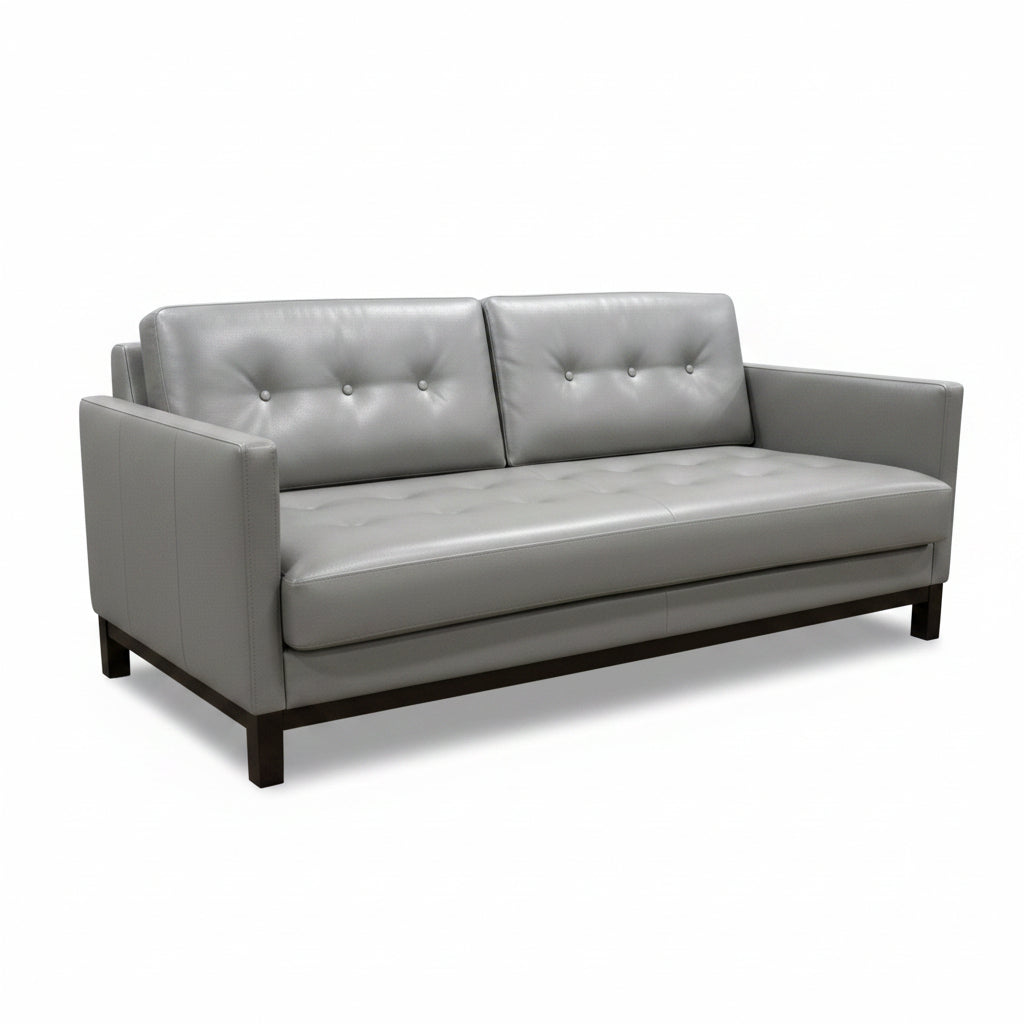 Gray Leather Sofa