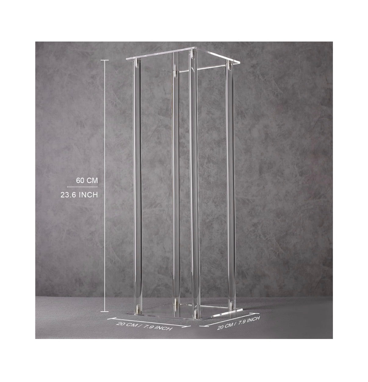 YALLOVE 2 Pack 23.6 Inch Clear Acrylic Flower Stands Pedestal Centerpieces for Wedding, Baby Shower and Birthday Party Decor (New in Box)