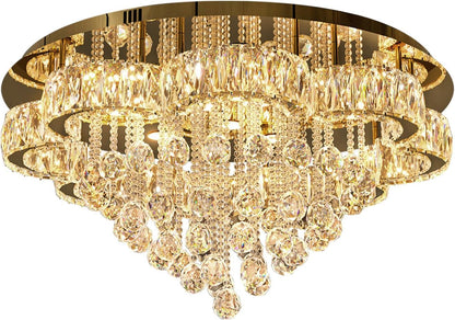 Flashing God 32" W Crystal Chandelier