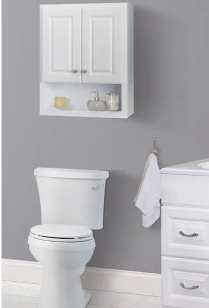Project Source 23.25 inch X 28 inch X 7 inch True White Bathroom Wall Cabinet
