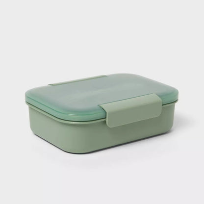 Green Plastic Bento Box with Utensil - Room Essentials™