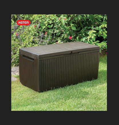 Keter 80 Gallon Springwood Deck Box (Brown) (New in Box)