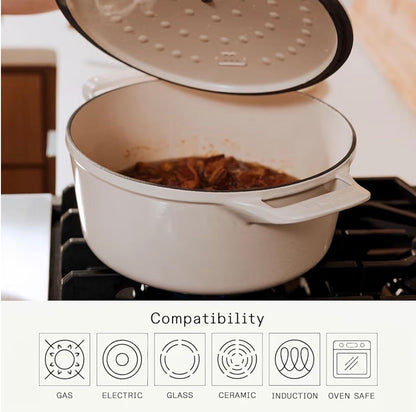 Made In Cookware 5.5 Dutch (Linen) Cast Iron Professional Cookware