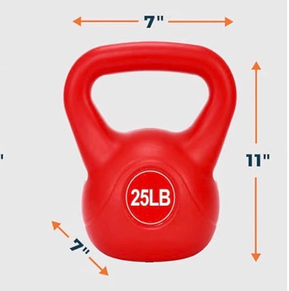 25 lbs Red Kettlebell (New)