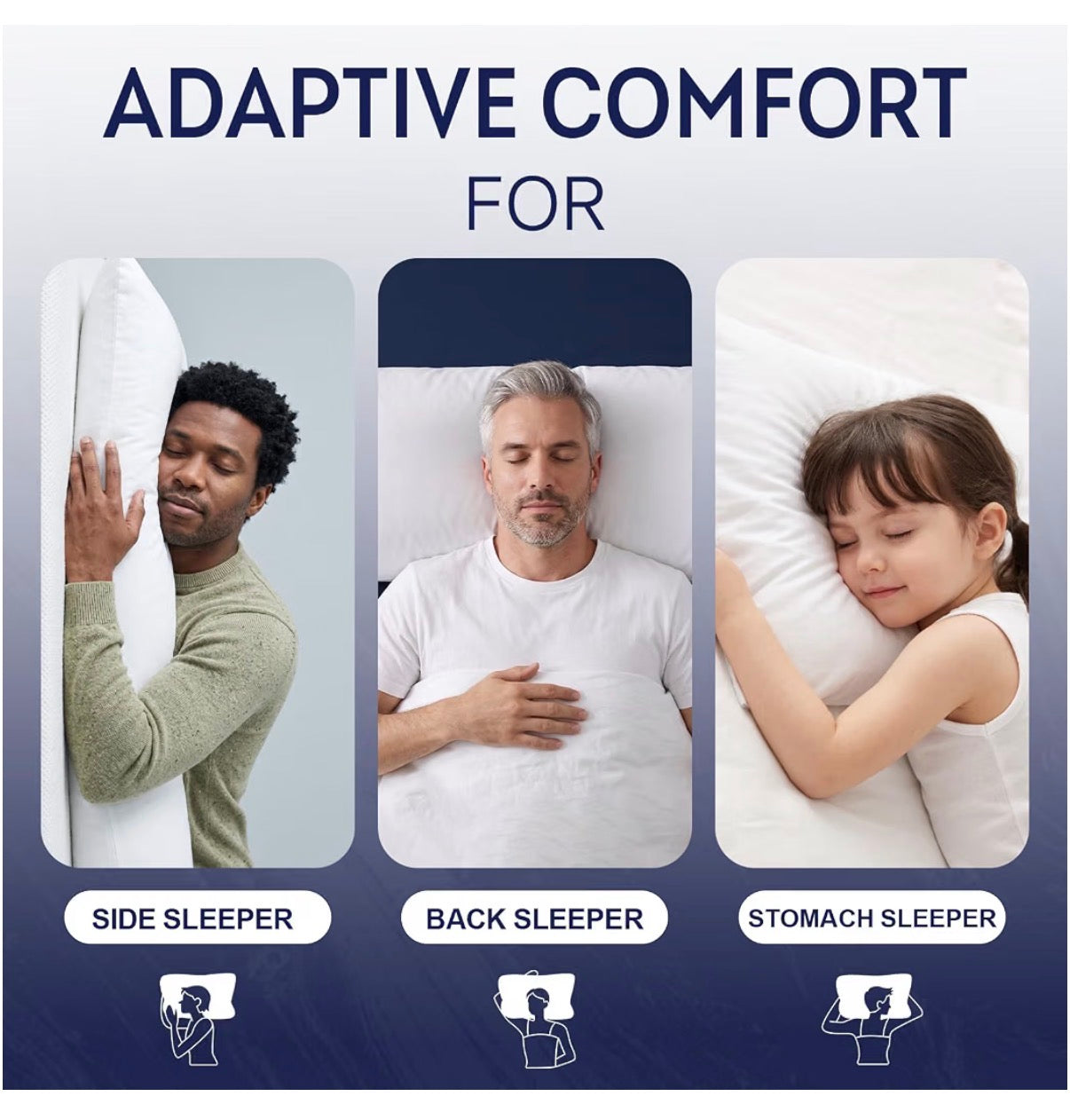 Downcool Large Pillow Insert Breathable Full Body Pillow for Side Sleeper Soft Long Bed Pillow for Adults 20 Inch X 54 Inch (White) (New in Package)