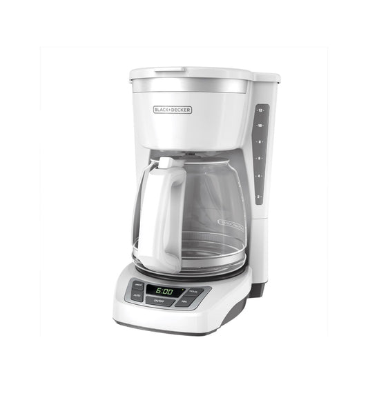 Black & Decker 12 Cup Programmable Coffeemaker (White/Stainless Steel) (New in Box)