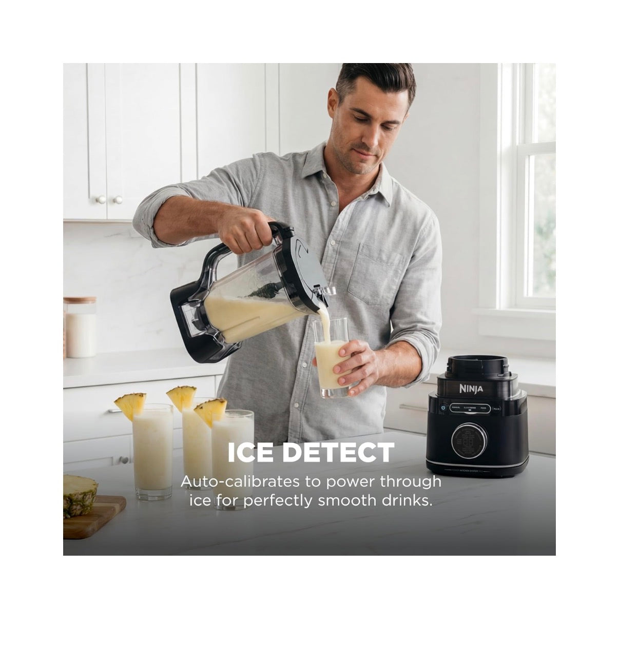 Ninja Kitchen System, Blendsense Tech, 72 Oz, 1800PW, For Smoothies, Cookie Dough, Salsa & More, 8 Cup Processor Bowl, 24 Oz Cup, (Black) (New in Box)